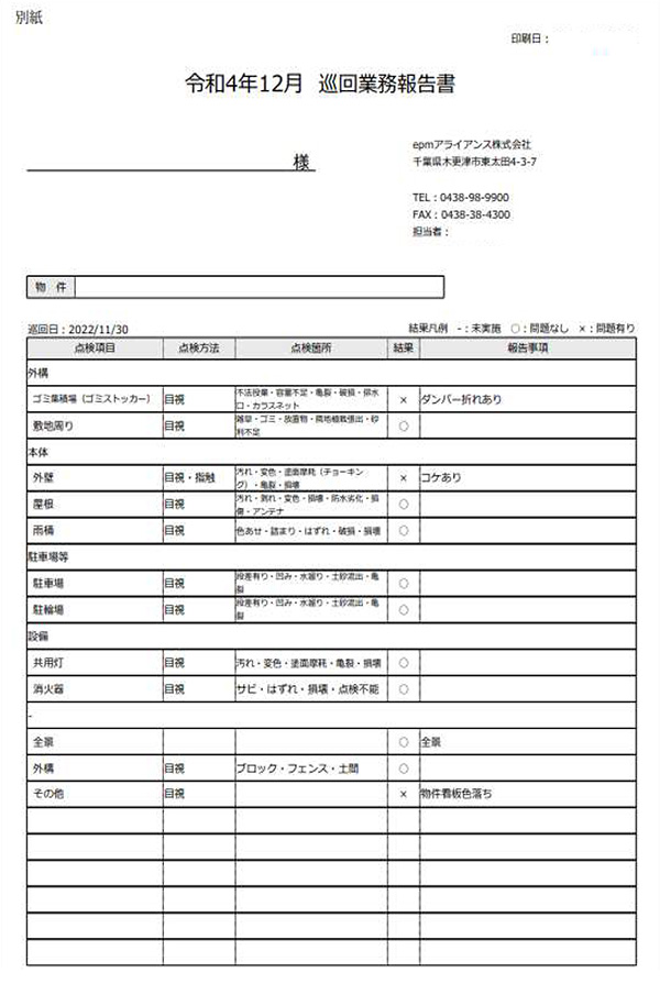 写真付報告書 1（資料の一部抜粋）